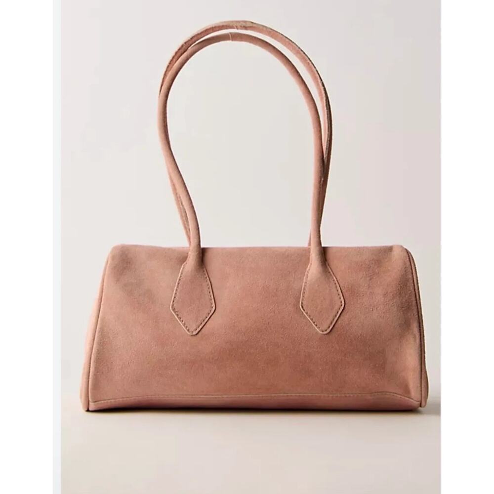 Free People | NWT | Sierra Suede Shoulder Bag | Apricot Pink | MSRP $78